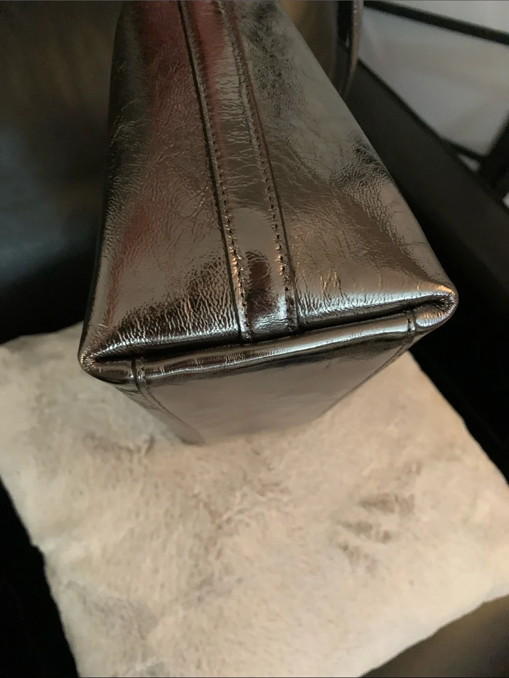 2024 Coach Juliet in Anthracite Metallic Leather - Picture 6 of 12
